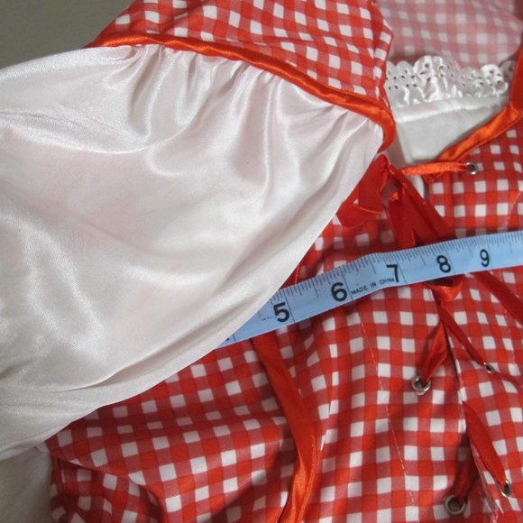 Adult Size Red Riding Hood WITH Hooded Cape and Skirt Lined Apron 2 piece Set - Picture 10 of 16